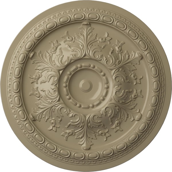 Ekena Millwork Oslo Ceiling Medallion (Fits Canopies up to 7 5/8"), Hand-Painted Gobi Desert, 38 3/8"OD x 2 7/8"P CM38OSGDF - main